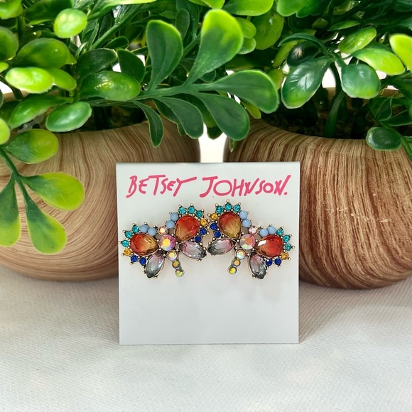 Betsey Johnson Jewelry - Betsey Johnson Jeweled Multicolored Dragonflies
